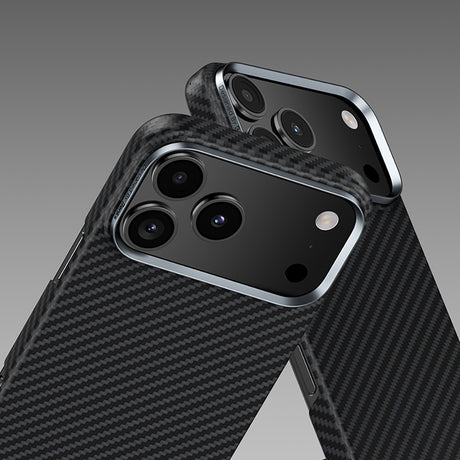 Apple iPhone 17 Kılıf Benks M-safe Şarj Özellikli Metal Kamera Çerçeveli Magnetik ArmorAir 600D Kevlar Fiber Kapak