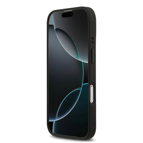 Apple iPhone 17 Kılıf BMW Orjinal Lisanslı M-safe Şarj Özellikli M Logolu Üç Şeritli Delikli Deri Kapak