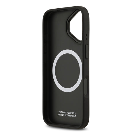 Apple iPhone 17 Kılıf BMW Orjinal Lisanslı M-safe Şarj Özellikli M Logolu Üç Şeritli Delikli Deri Kapak