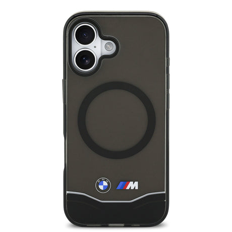 Apple iPhone 17 Kılıf BMW Orjinal Lisanslı M-safe Şarj Özellikli Metal Buton Tasarımlı Tranparan M Dizayn Kapak