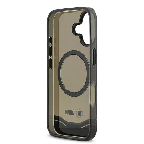 Apple iPhone 17 Kılıf BMW Orjinal Lisanslı M-safe Şarj Özellikli Metal Buton Tasarımlı Tranparan M Dizayn Kapak