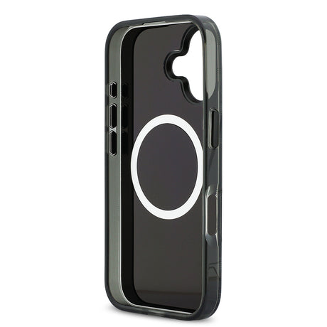 Apple iPhone 17 Kılıf BMW Orjinal Lisanslı M-safe Şarj Özellikli Metal Kamera Butonlu Yatay Şeritli M Dizayn Kapak