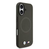 Apple iPhone 17 Kılıf BMW Orjinal Lisanslı M-safe Şarj Özellikli Metal Logolu Delikli M Dizayn Deri Kapak