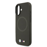 Apple iPhone 17 Kılıf BMW Orjinal Lisanslı M-safe Şarj Özellikli Metal Logolu Delikli M Dizayn Deri Kapak