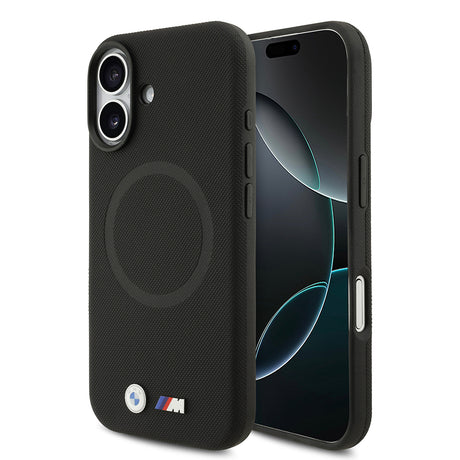 Apple iPhone 17 Kılıf BMW Orjinal Lisanslı M-safe Şarj Özellikli Metal Logolu Delikli M Dizayn Deri Kapak