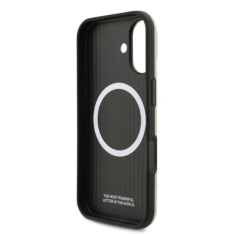 Apple iPhone 17 Kılıf BMW Orjinal Lisanslı M-safe Şarj Özellikli Metal Logolu Delikli M Dizayn Deri Kapak