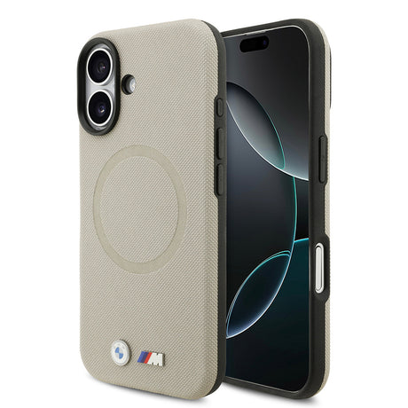 Apple iPhone 17 Kılıf BMW Orjinal Lisanslı M-safe Şarj Özellikli Metal Logolu Delikli M Dizayn Deri Kapak