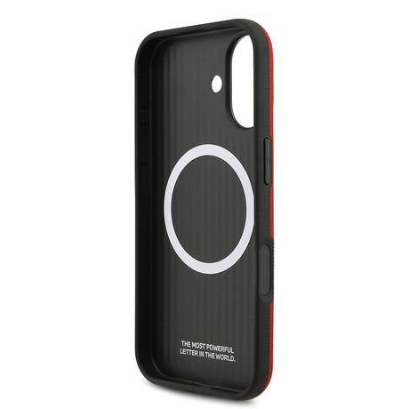 Apple iPhone 17 Kılıf BMW Orjinal Lisanslı M-safe Şarj Özellikli Metal Logolu Delikli M Dizayn Deri Kapak