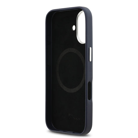 Apple iPhone 17 Kılıf BMW Orjinal Lisanslı M-safe Şarj Özellikli Metal Logolu Tam Kaplama Deri Kapak