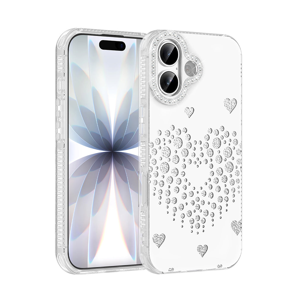 Apple iPhone 17 Kılıf Damla Taşlı Zore Rivas Sert PC Kapak