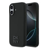 Apple iPhone 17 Kılıf DKNY Orjinal Lisanslı M-safe Şarj Özellikli Metal Logolu Silikon Kapak