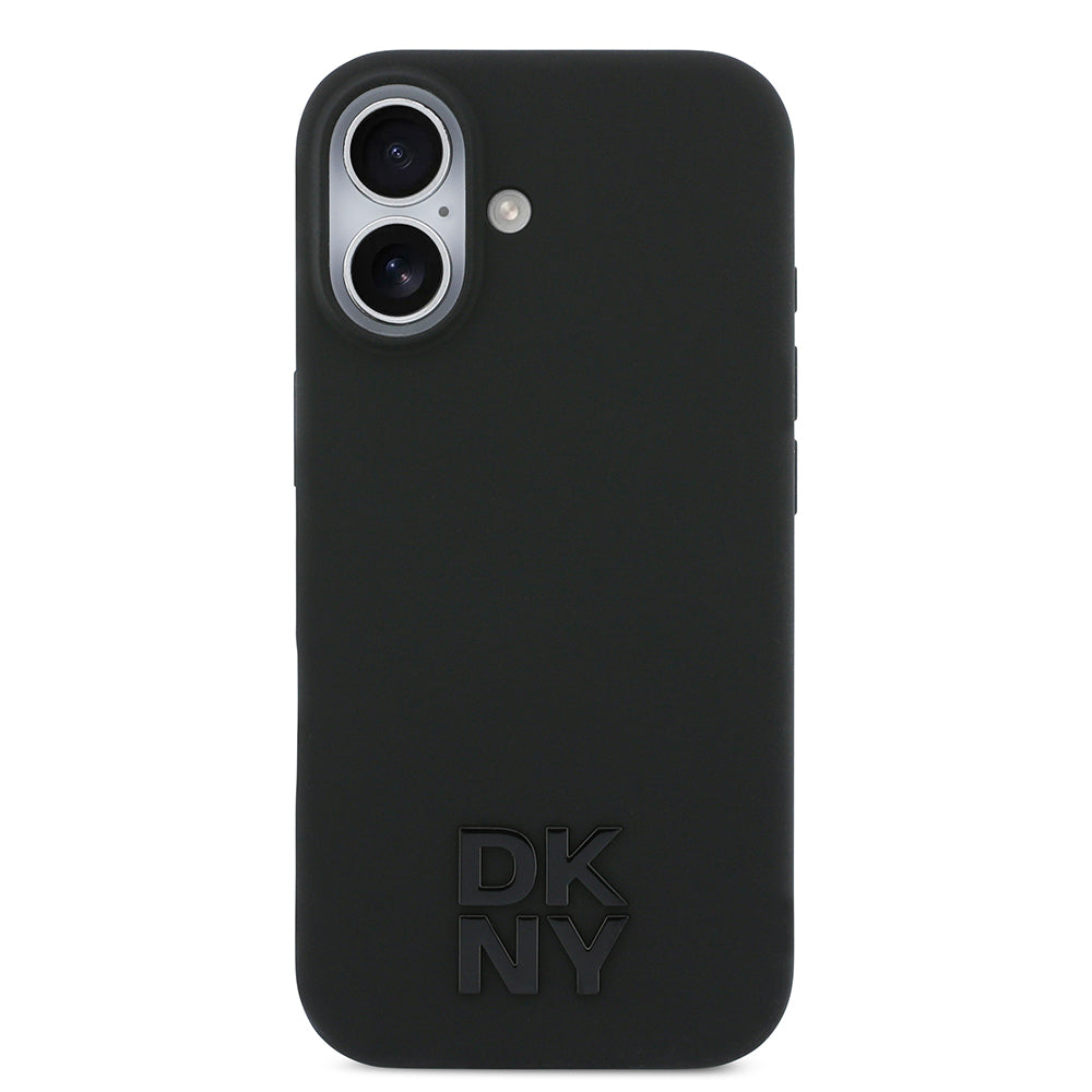 Apple iPhone 17 Kılıf DKNY Orjinal Lisanslı M-safe Şarj Özellikli Metal Logolu Silikon Kapak