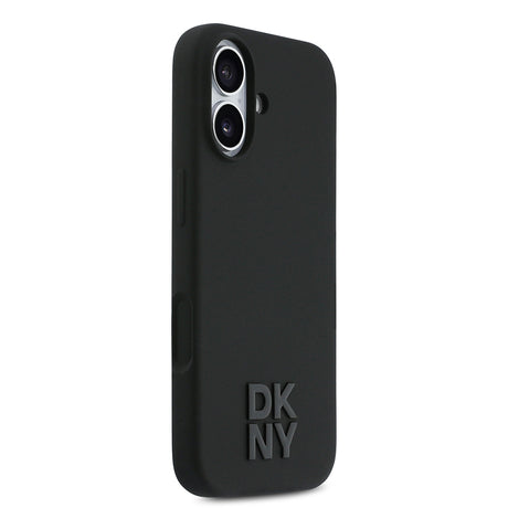 Apple iPhone 17 Kılıf DKNY Orjinal Lisanslı M-safe Şarj Özellikli Metal Logolu Silikon Kapak