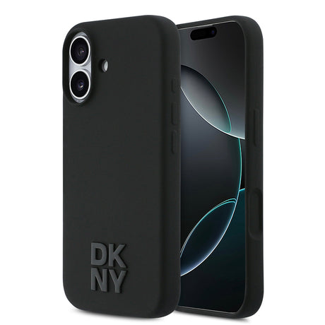 Apple iPhone 17 Kılıf DKNY Orjinal Lisanslı M-safe Şarj Özellikli Metal Logolu Silikon Kapak