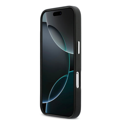 Apple iPhone 17 Kılıf DKNY Orjinal Lisanslı M-safe Şarj Özellikli PU Büyük Dikey Logolu Kapak