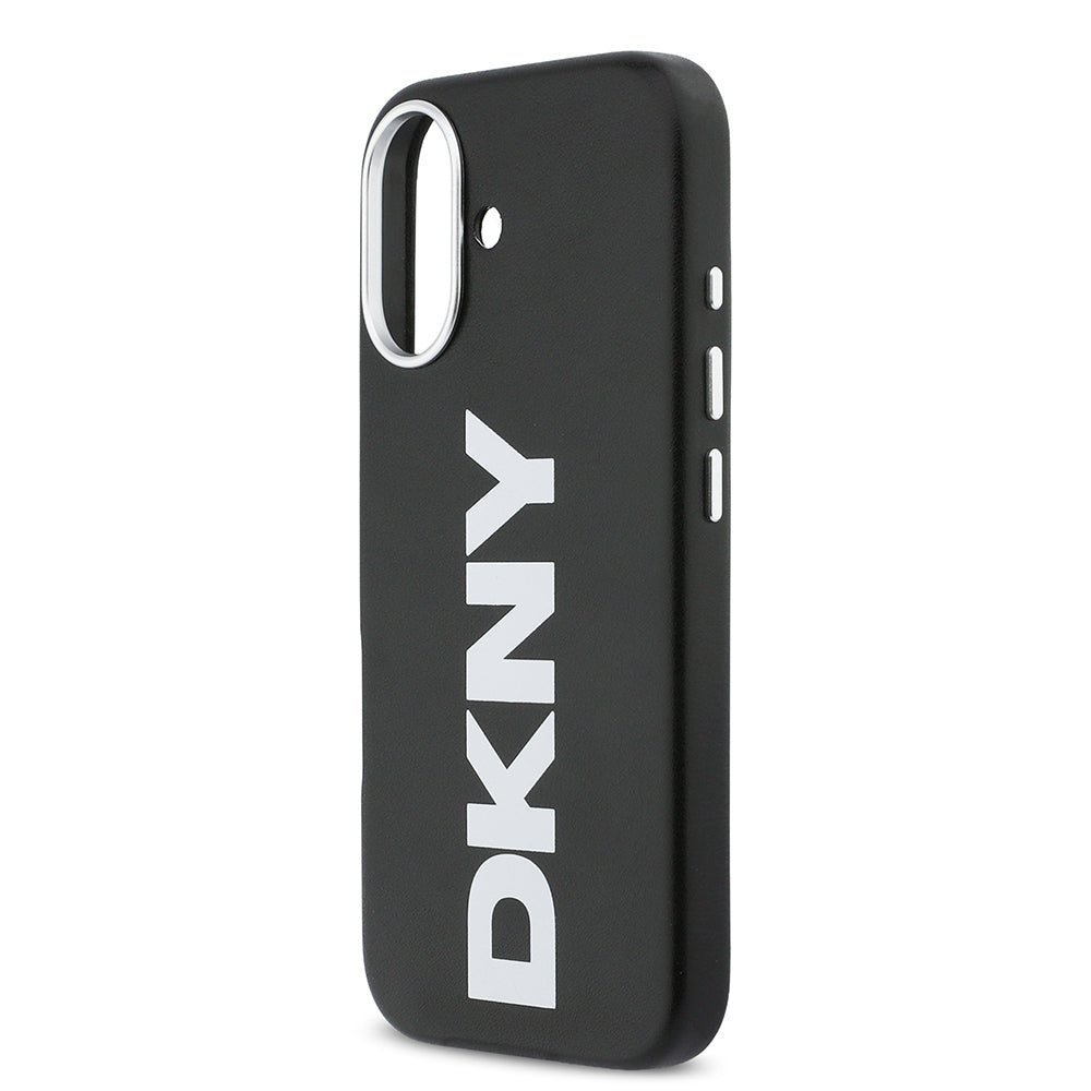 Apple iPhone 17 Kılıf DKNY Orjinal Lisanslı M-safe Şarj Özellikli PU Büyük Dikey Logolu Kapak