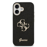 Apple iPhone 17 Kılıf Guess Orjinal Lisanslı 4G Büyük Metal Kamera Çerçeveli ve Logolu Glitter Kapak
