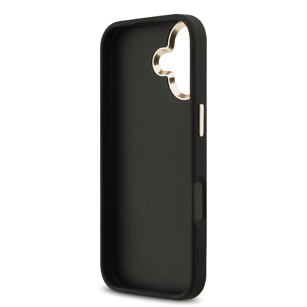 Apple iPhone 17 Kılıf Guess Orjinal Lisanslı 4G Büyük Metal Kamera Çerçeveli ve Logolu Glitter Kapak