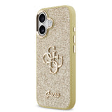 Apple iPhone 17 Kılıf Guess Orjinal Lisanslı 4G Büyük Metal Kamera Çerçeveli ve Logolu Glitter Kapak