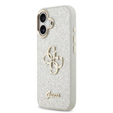 Apple iPhone 17 Kılıf Guess Orjinal Lisanslı 4G Büyük Metal Kamera Çerçeveli ve Logolu Glitter Kapak