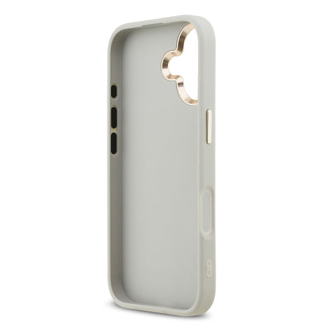 Apple iPhone 17 Kılıf Guess Orjinal Lisanslı 4G Büyük Metal Kamera Çerçeveli ve Logolu Glitter Kapak