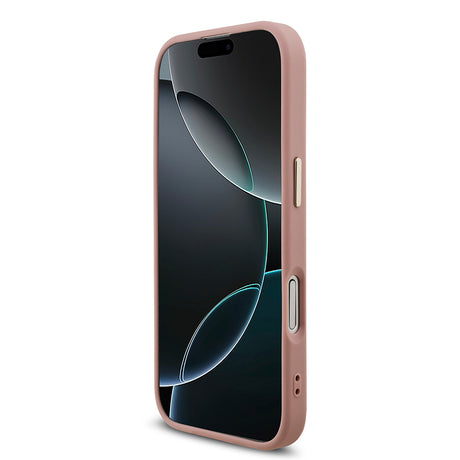 Apple iPhone 17 Kılıf Guess Orjinal Lisanslı 4G Büyük Metal Kamera Çerçeveli ve Logolu Glitter Kapak
