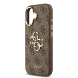 Apple iPhone 17 Kılıf Guess Orjinal Lisanslı Gold Metal Kamera Çerçeveli 4G Desenli Metal Büyük 4G ve Yazı Logolu Kapak