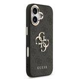 Apple iPhone 17 Kılıf Guess Orjinal Lisanslı Gold Metal Kamera Çerçeveli 4G Desenli Metal Büyük 4G ve Yazı Logolu Kapak