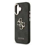 Apple iPhone 17 Kılıf Guess Orjinal Lisanslı Gold Metal Kamera Çerçeveli 4G Desenli Metal Büyük 4G ve Yazı Logolu Kapak