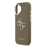 Apple iPhone 17 Kılıf Guess Orjinal Lisanslı Grained 4G Metal Büyük Logolu Kapak