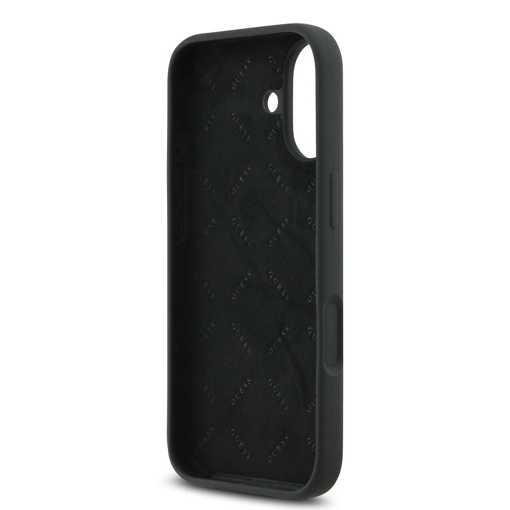 Apple iPhone 17 Kılıf Guess Orjinal Lisanslı Grained Yazı Logolu Kapak