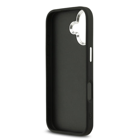 Apple iPhone 17 Kılıf Guess Orjinal Lisanslı Gümüş Metal Kamera Çerçeveli 4G Desenli Metal Büyük 4G ve Yazı Logolu Kapak