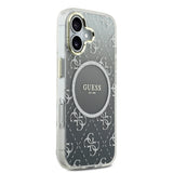 Apple iPhone 17 Kılıf Guess Orjinal Lisanslı M-safe Şarj Özellikli 4G Desenli Simli Silikon Kapak