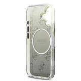 Apple iPhone 17 Kılıf Guess Orjinal Lisanslı M-safe Şarj Özellikli 4G Desenli Simli Silikon Kapak