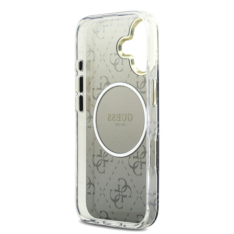 Apple iPhone 17 Kılıf Guess Orjinal Lisanslı M-safe Şarj Özellikli 4G Desenli Simli Silikon Kapak