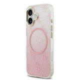 Apple iPhone 17 Kılıf Guess Orjinal Lisanslı M-safe Şarj Özellikli 4G Desenli Simli Silikon Kapak