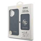 Apple iPhone 17 Kılıf Guess Orjinal Lisanslı M-safe Şarj Özellikli 4G Metal Büyük Logolu Kartlıklı Kapak