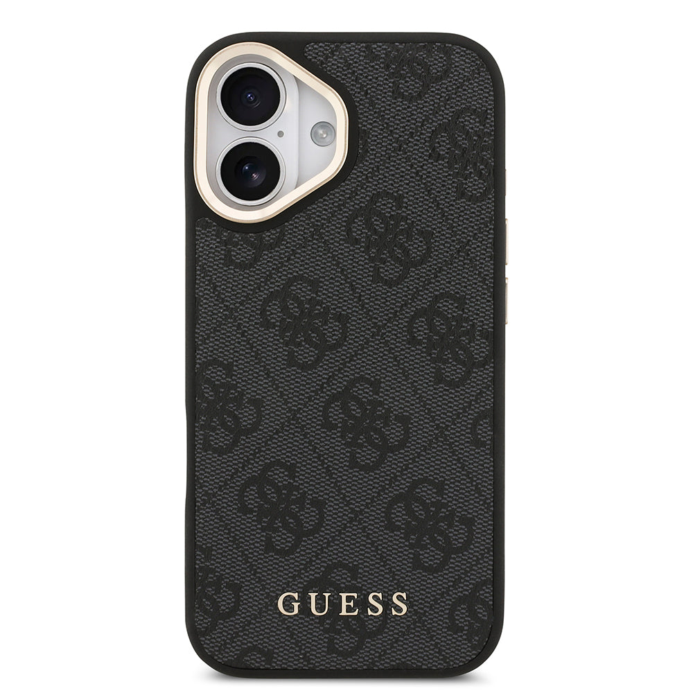 Apple iPhone 17 Kılıf Guess Orjinal Lisanslı M-safe Şarj Özellikli 4G Metal Büyük Logolu Kartlıklı Kapak