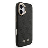 Apple iPhone 17 Kılıf Guess Orjinal Lisanslı M-safe Şarj Özellikli 4G Metal Büyük Logolu Kartlıklı Kapak