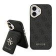 Apple iPhone 17 Kılıf Guess Orjinal Lisanslı M-safe Şarj Özellikli 4G Metal Büyük Logolu Kartlıklı Kapak