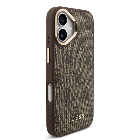 Apple iPhone 17 Kılıf Guess Orjinal Lisanslı M-safe Şarj Özellikli 4G Metal Büyük Logolu Kartlıklı Kapak