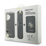 Apple iPhone 17 Kılıf Guess Orjinal Lisanslı M-safe Şarj Özellikli Askılı ve 4G Logo Kartlıklı Kapak