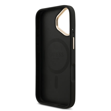 Apple iPhone 17 Kılıf Guess Orjinal Lisanslı M-safe Şarj Özellikli Askılı ve 4G Logo Kartlıklı Kapak