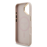 Apple iPhone 17 Kılıf Guess Orjinal Lisanslı M-safe Şarj Özellikli Gold Metal Kamera Çerçeveli Taşlı 4G Logolu Kapak