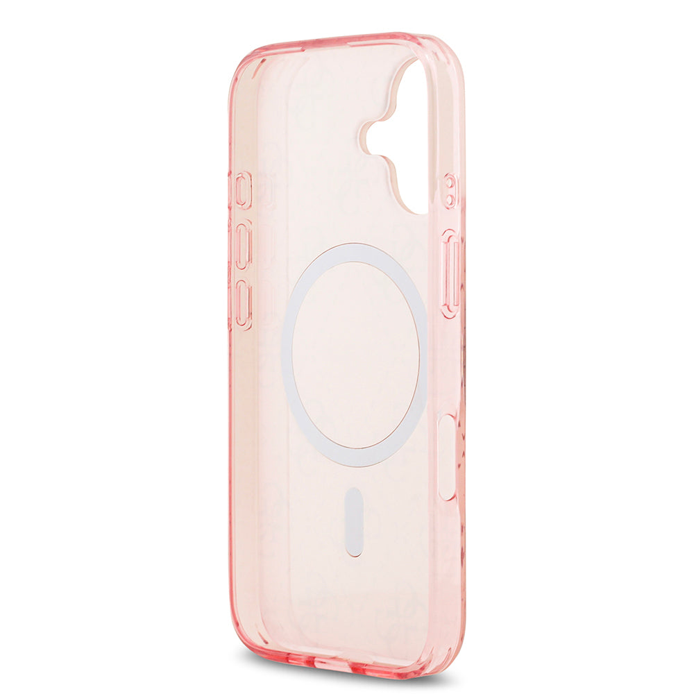 Apple iPhone 17 Kılıf Guess Orjinal Lisanslı M-safe Şarj Özellikli IML Baskılı Klasik Logolu 4G Desenli Kapak