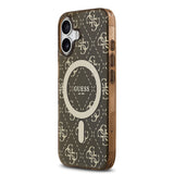 Apple iPhone 17 Kılıf Guess Orjinal Lisanslı M-safe Şarj Özellikli IML Baskılı Klasik Logolu 4G Desenli Kapak