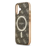 Apple iPhone 17 Kılıf Guess Orjinal Lisanslı M-safe Şarj Özellikli IML Baskılı Klasik Logolu 4G Desenli Kapak