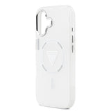 Apple iPhone 17 Kılıf Guess Orjinal Lisanslı M-safe Şarj Özellikli IML Baskılı Üçgen Logolu Metal Kamera Çerçeveli Kapak