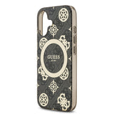 Apple iPhone 17 Kılıf Guess Orjinal Lisanslı M-safe Şarj Özellikli IML Peony ve 4G Desenli Klasik Logolu Kapak