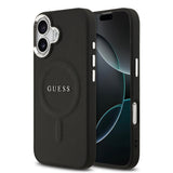 Apple iPhone 17 Kılıf Guess Orjinal Lisanslı M-safe Şarj Özellikli Klasik Yazı Logolu PU Deri Kapak